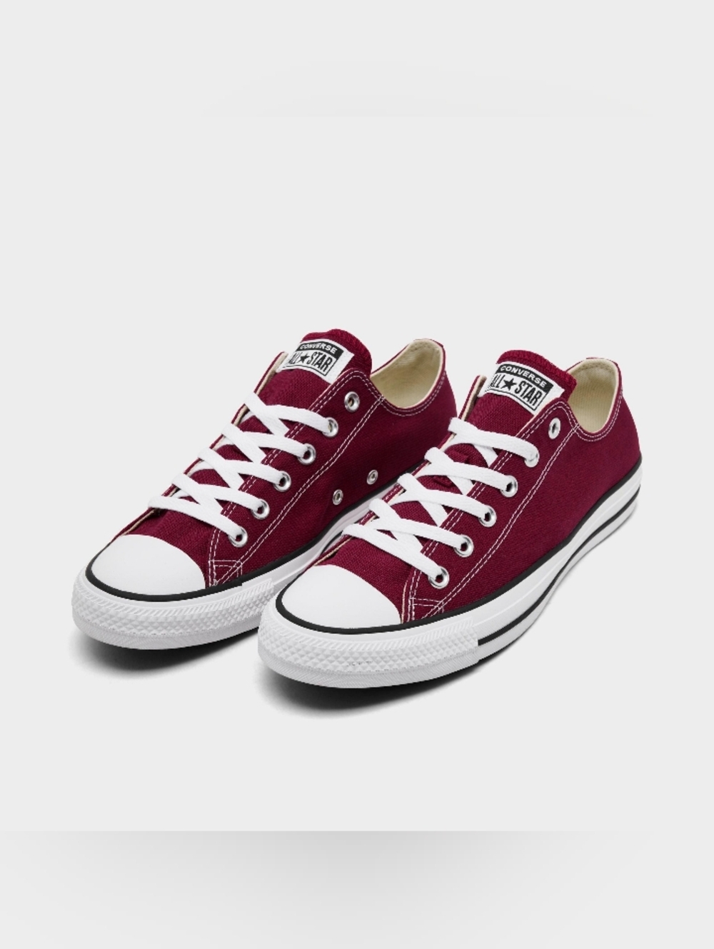 Converse Low Top Burgundy Sneakers